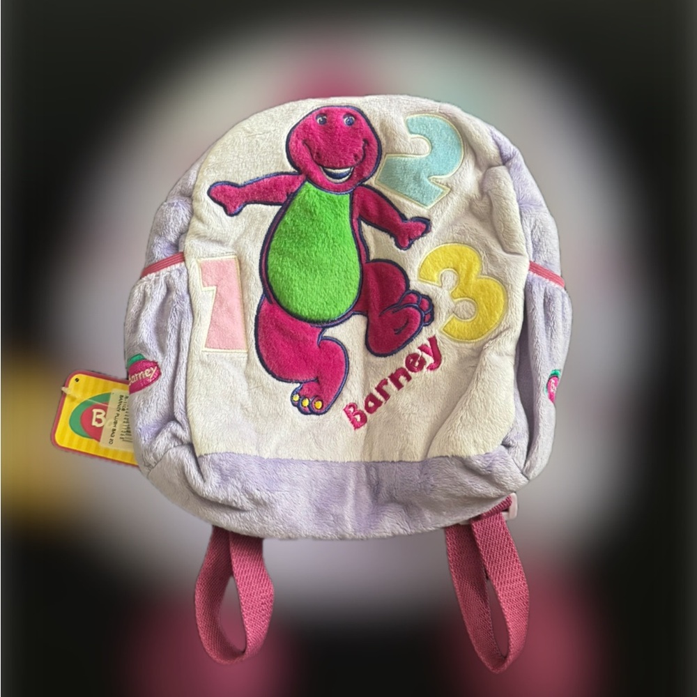 Vintage Barney Mini Plush Bag 2D